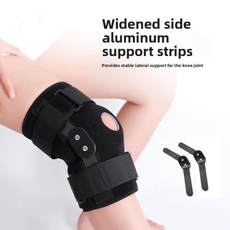Adjustable Strap Knee Brace with Dual Aluminum Support, Patella Padded Compression Knee Sleeve for Running & Sports