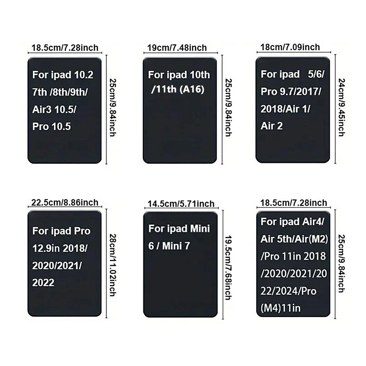 Transparent iPad Case with Foldable Stand, Lightweight Acrylic Cover for iPad 7/8/9, Cute 'see You Tomorrow' Design