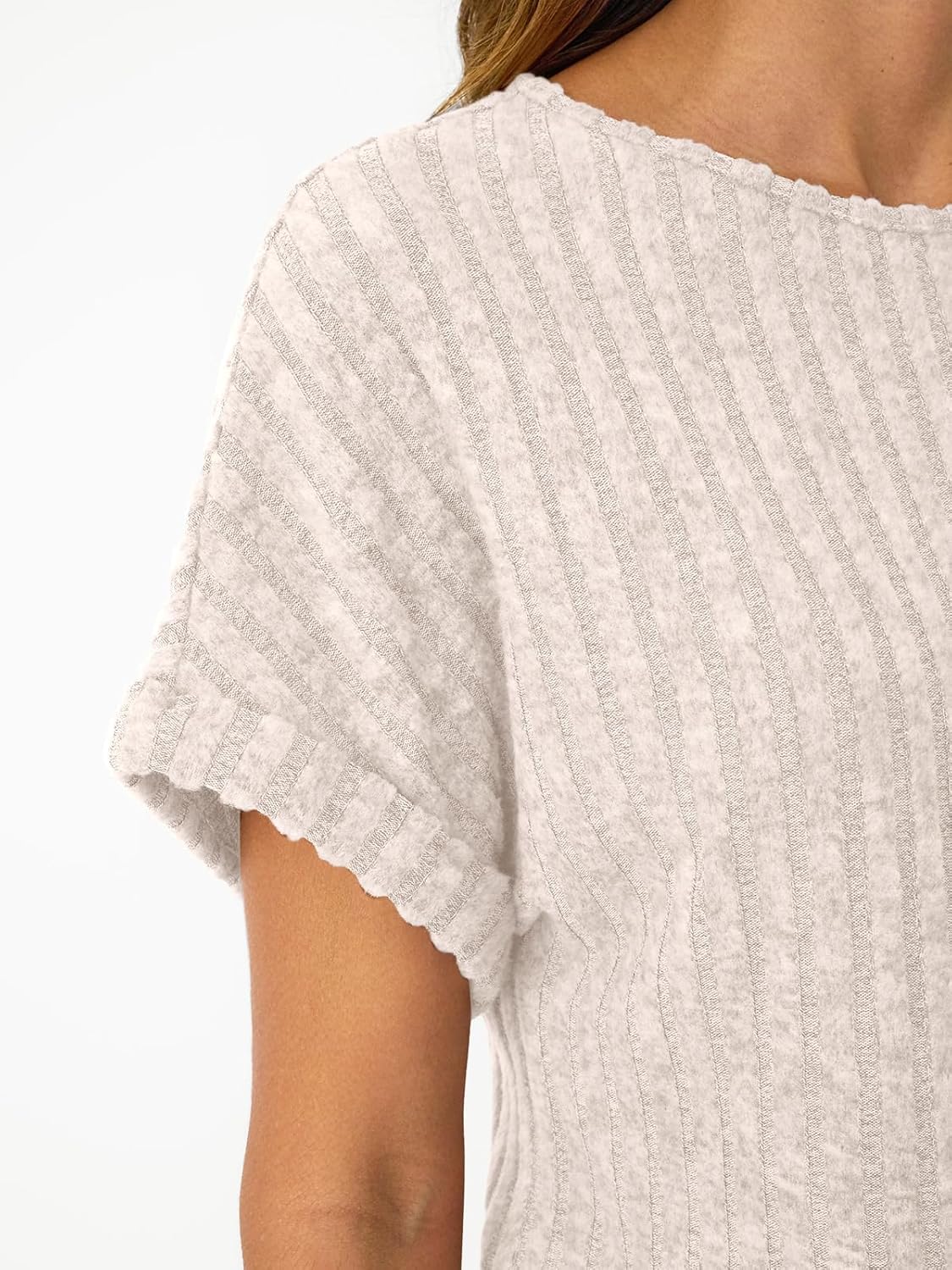 Women Short Sleeve T Shirt Summer Sweater Dressy Casual Blouse Business Top Work Clothing