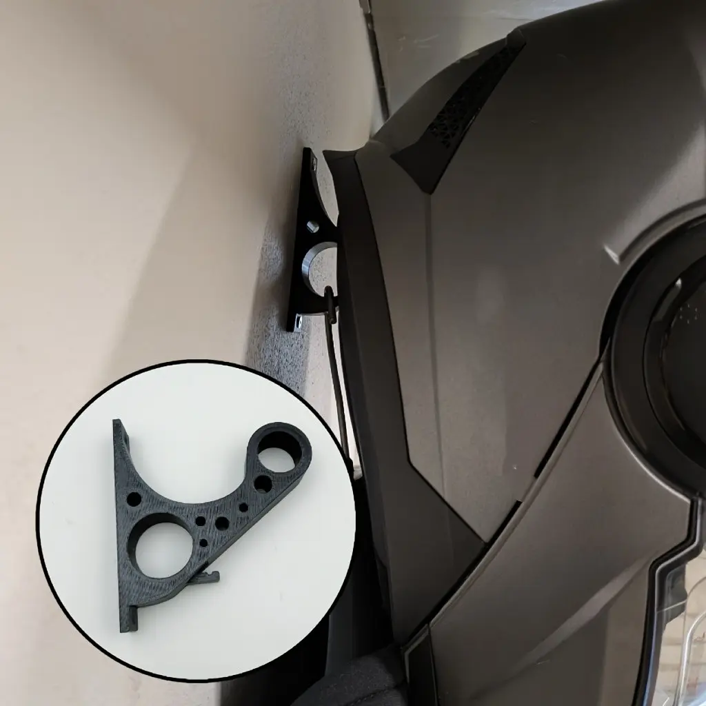 Plastic Motorcycle Helmet Rack, Wall Mount Holder, Durable Anti-Scratch, Rust-Resistant, Easy Installation, Ideal for All Riders
