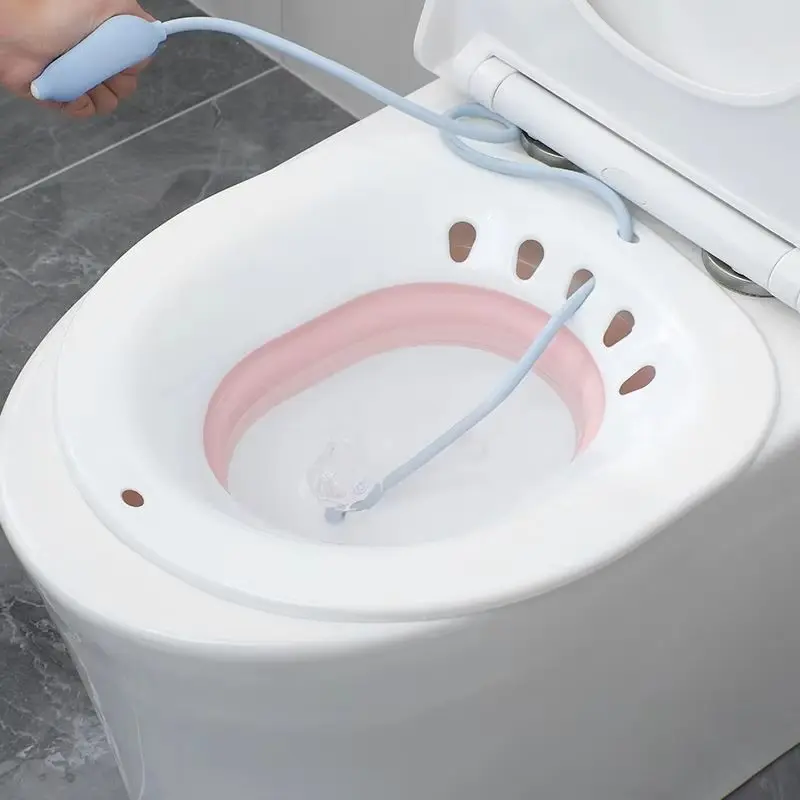 Sitz Bath, Sitz Bath for Hemorrhoids, Sitz Bath for Toilet Seat, Postpartum Care, Sits Bath Kit for Women, Collapsible
