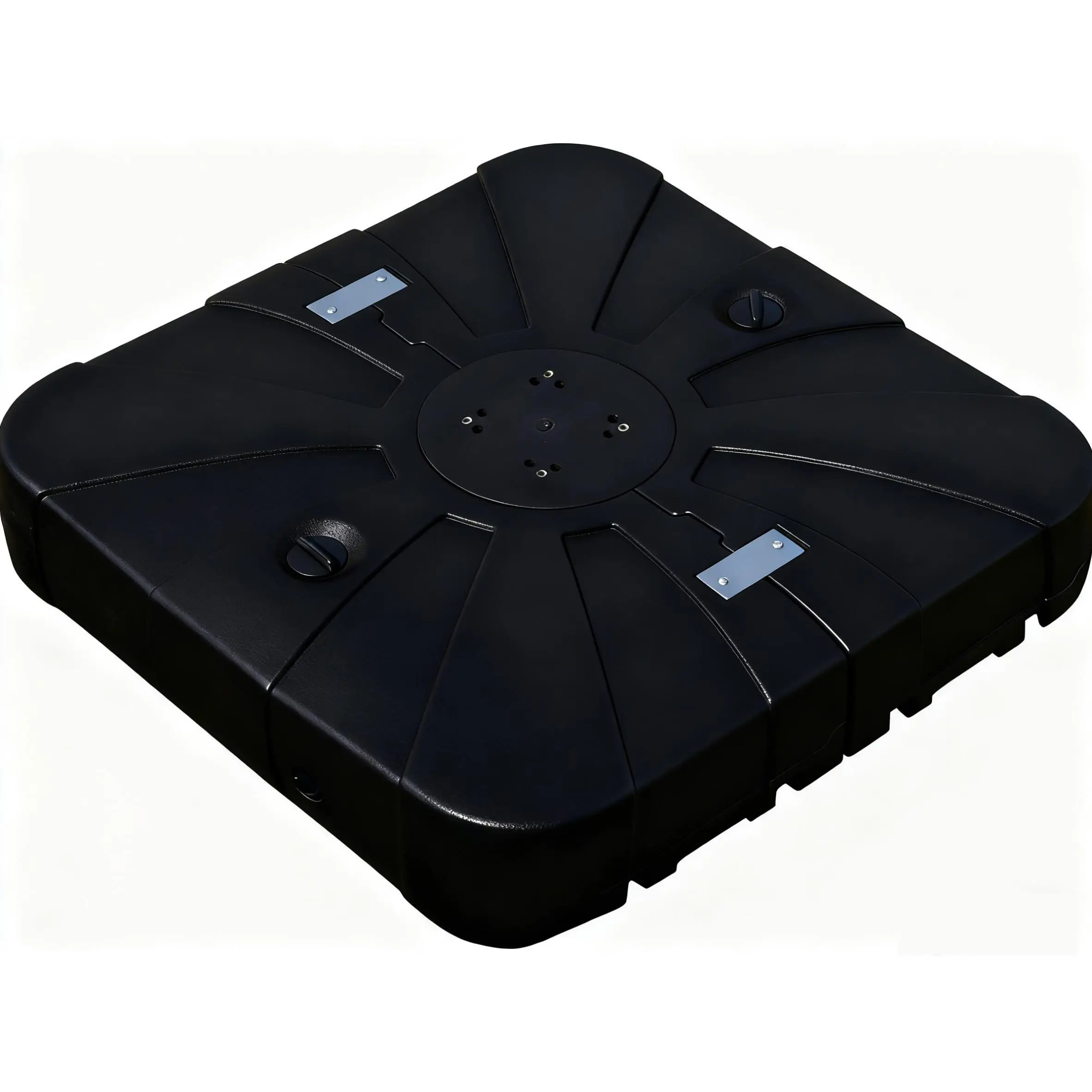 500LBS Heavy Duty Cantilever Patio Umbrella Base with Wheels - Water & Sand Fillable - Easy Mobility - Sturdy Offset Stand for Garden, Backyard, Poolside - Black
