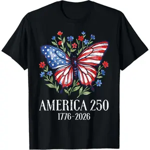 America US Flag 250 1776 2026 250th Anniversary 4th of July T-Shirt