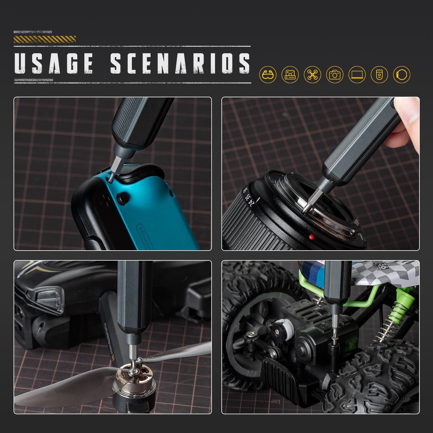 52-in-1 Electric Screwdriver Set, Precision Electric Repair Tool Set, Magnetic Storage & Hex Shank Screwdriver Set for Phone, Camera, Laptop & Watch Repair