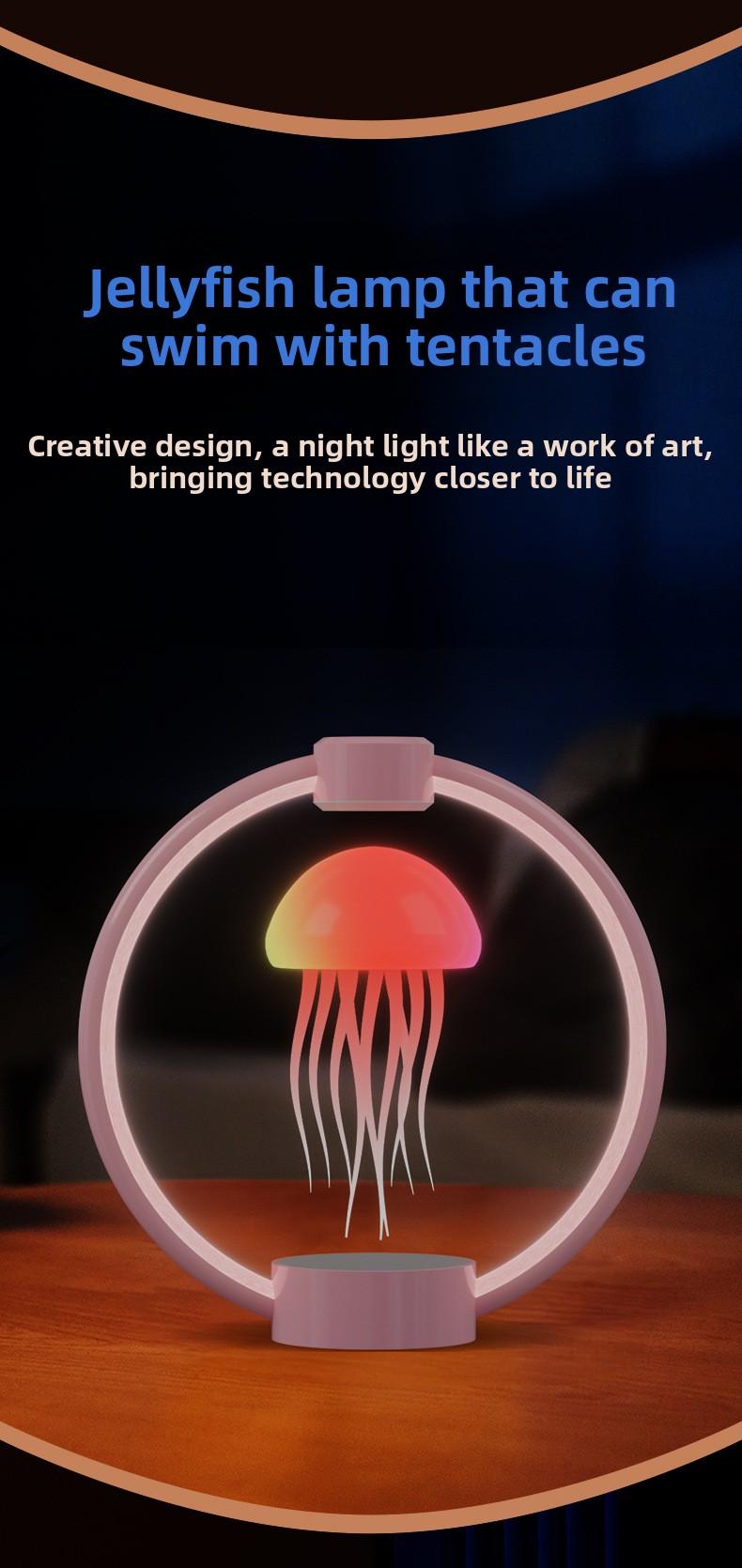 Magnetic Levitation Ornament Latest Edition Desktop Jellyfish Lamp with Touch Switch Stepless Dimming for Weddings and Client Gifts