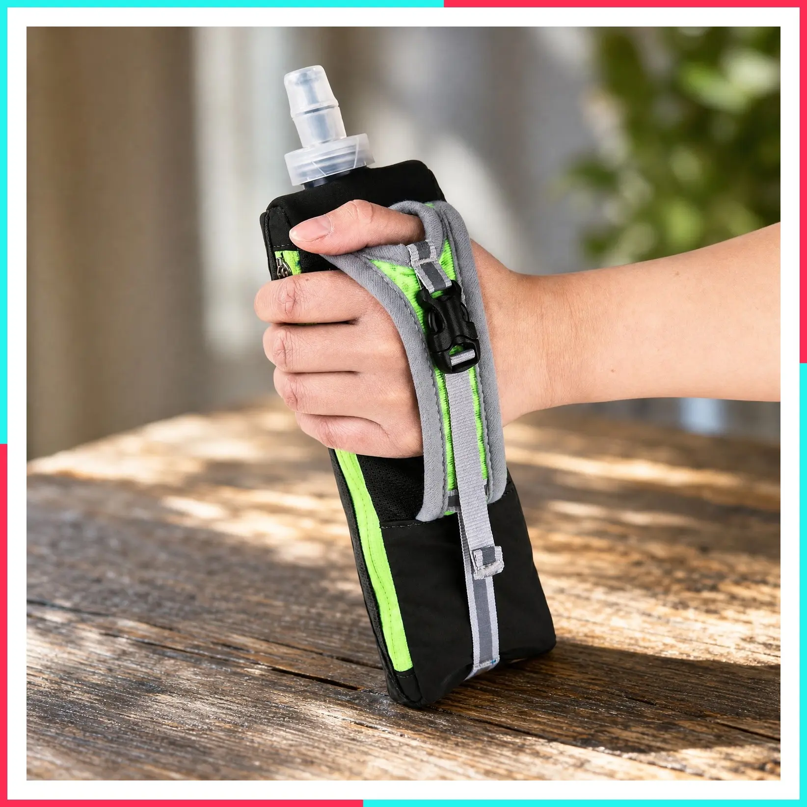 Chill 17 oz / 500ml Handheld Soft Flask Water Bottle with Hand Strap Hydration Pack for Marathons, Hiking, Ultra Running & Outdoor Activities
