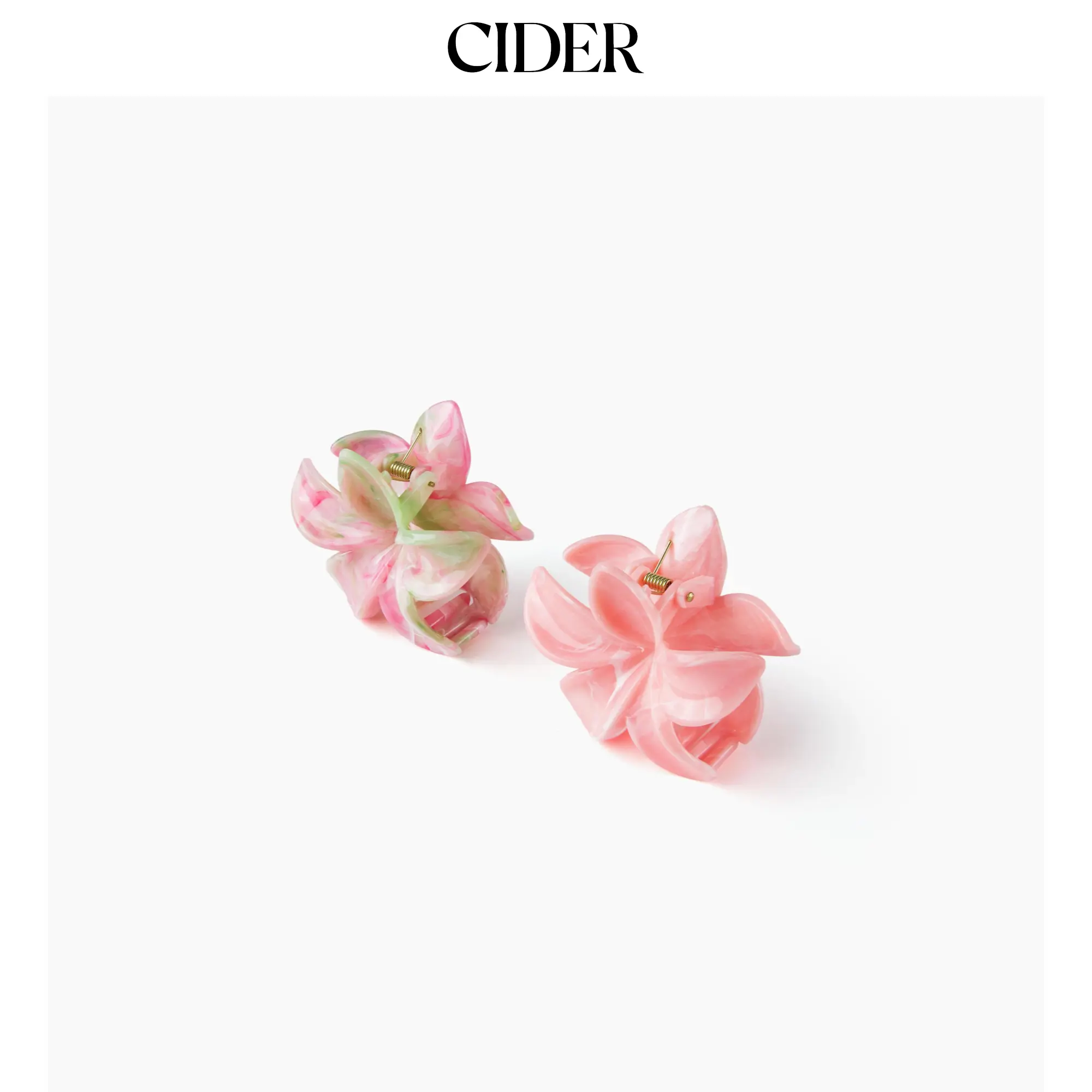 Cider [5 colors, size One Size-One Size] 2PCS FLORAL HAIR CLAW SET
