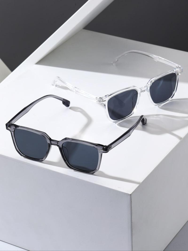 Unisex Minimalist Plastic Frame Sunglasses, Trendy All-match Sunglasses for Men & Women, Fashionable Sunglasses for Outdoor Activities, Trendy Casual Sunglasses