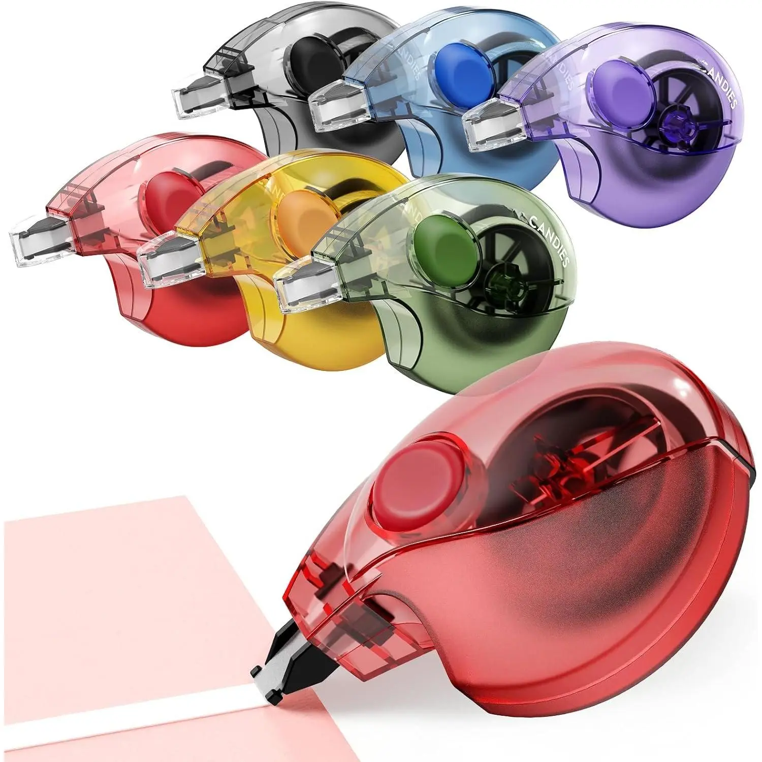 Silent Correction Tape, White Correction Tape 6 Pack, 26.2ft |  Easy-to-Use Applicator, Clean  Corrections, Smooth High-Opacity -Resistant Office & School Supplies