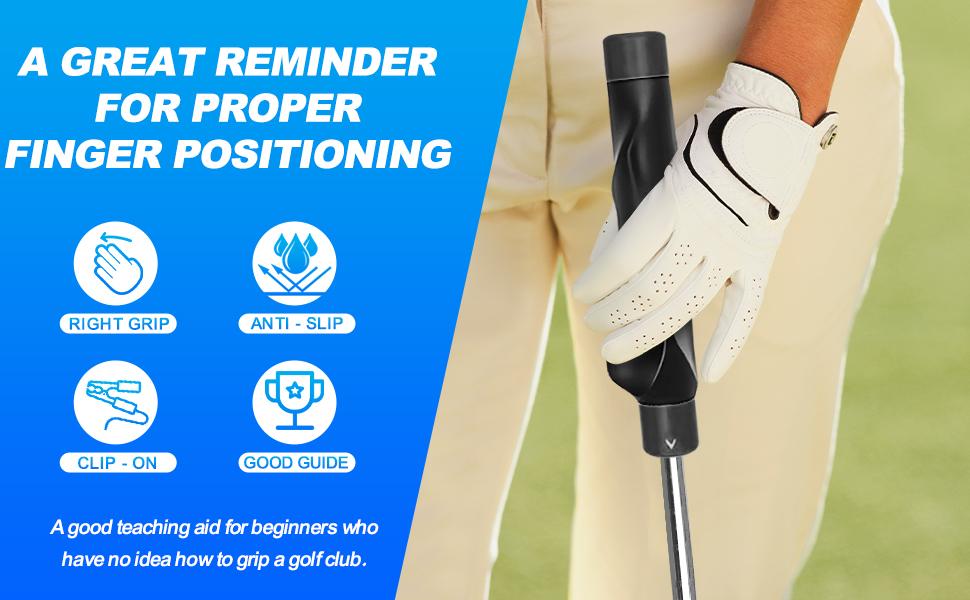 Golf Grip Trainer, Golf Club Grip, Golf Grip Training Aid, Helps Improve and Train Correct Hand Position (Right Hand )