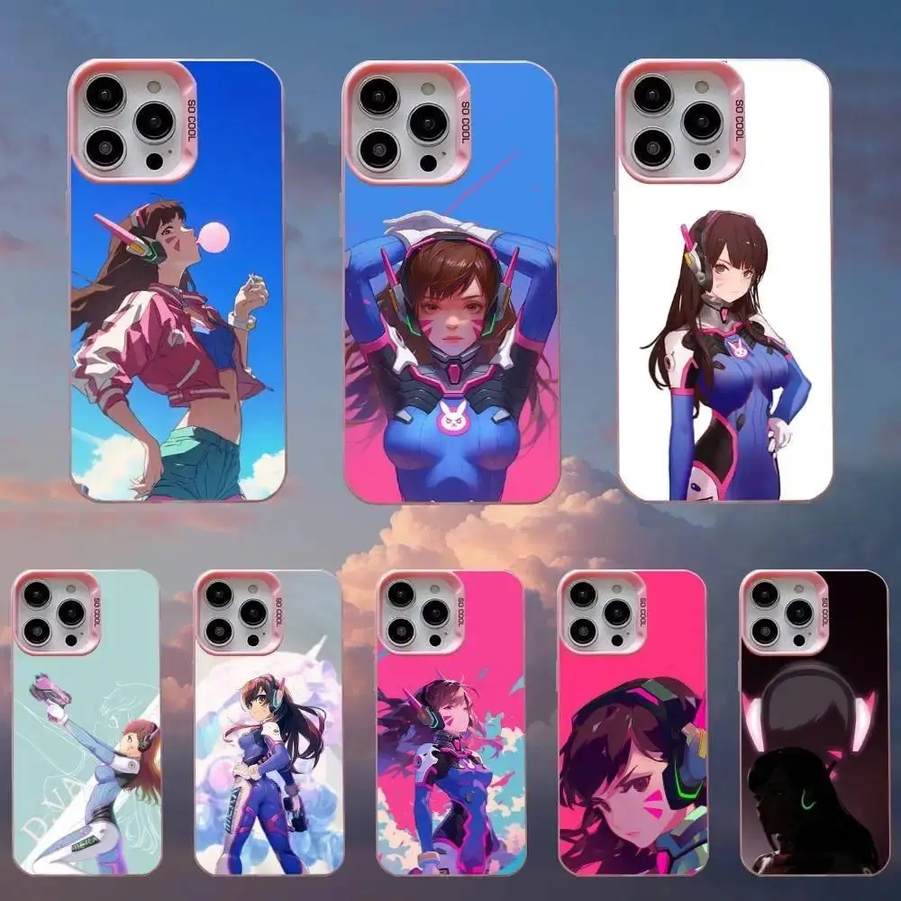O-Overwatch EVA Phone Case For iPhone 11-17 Pro Max/Plus & Samsung Galaxy S23-S25 Pink Matte Silicone Cover
