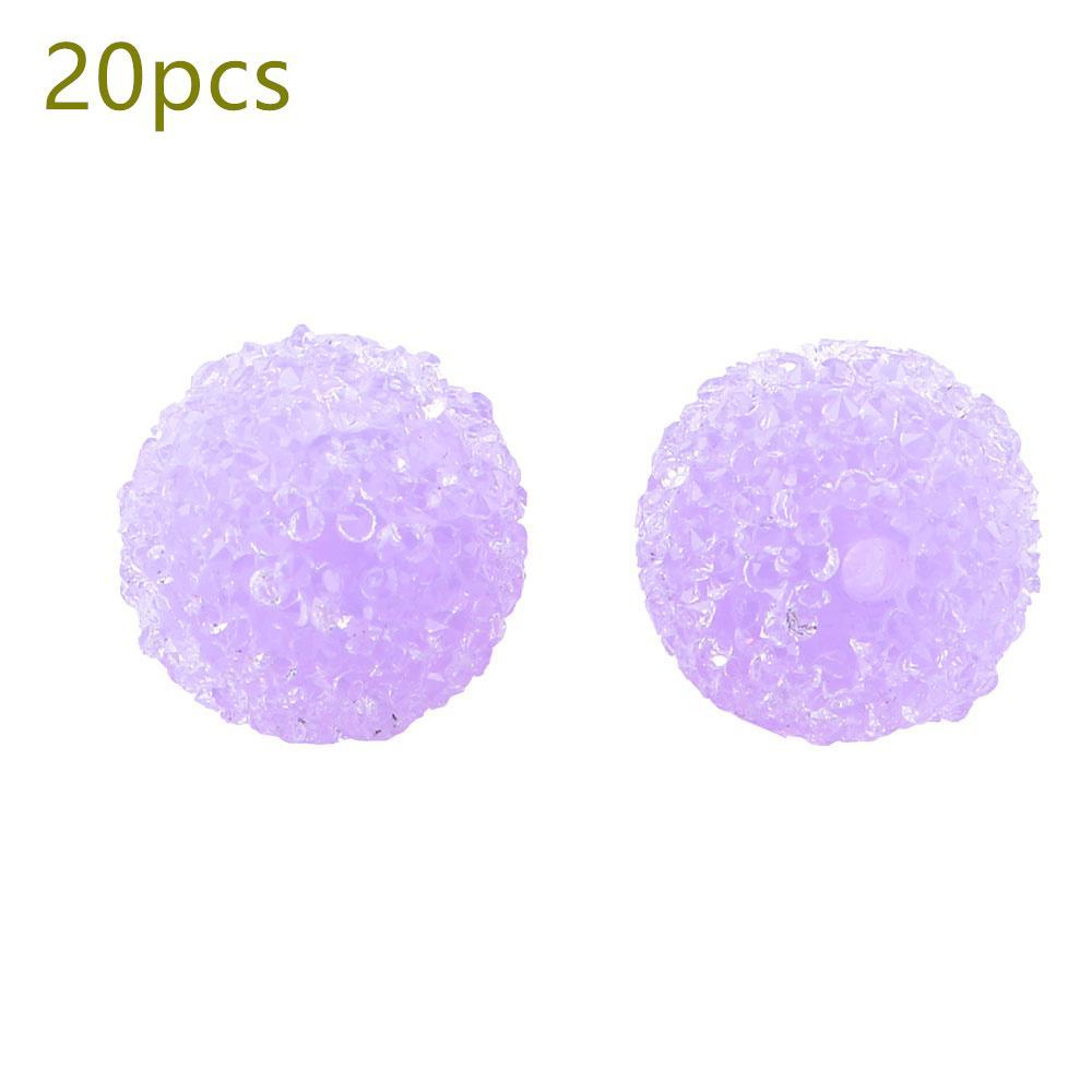 20pcs 18mm Resin Beads Acrylic Round Acrylic Beads Mix Craft Supplies DIY Jewelry Making Bracelet Accessories Fashion Handmade Decorations