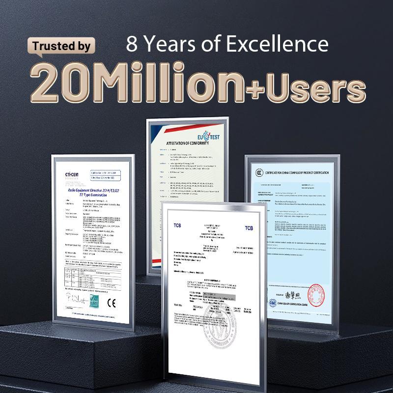 ECOVOX 2026 4G LTE Portable WiFi| No SIM Card No Contract| Multiple Networks 9 Devices| Free 1GB Local Data| Travel Camping RV Essential