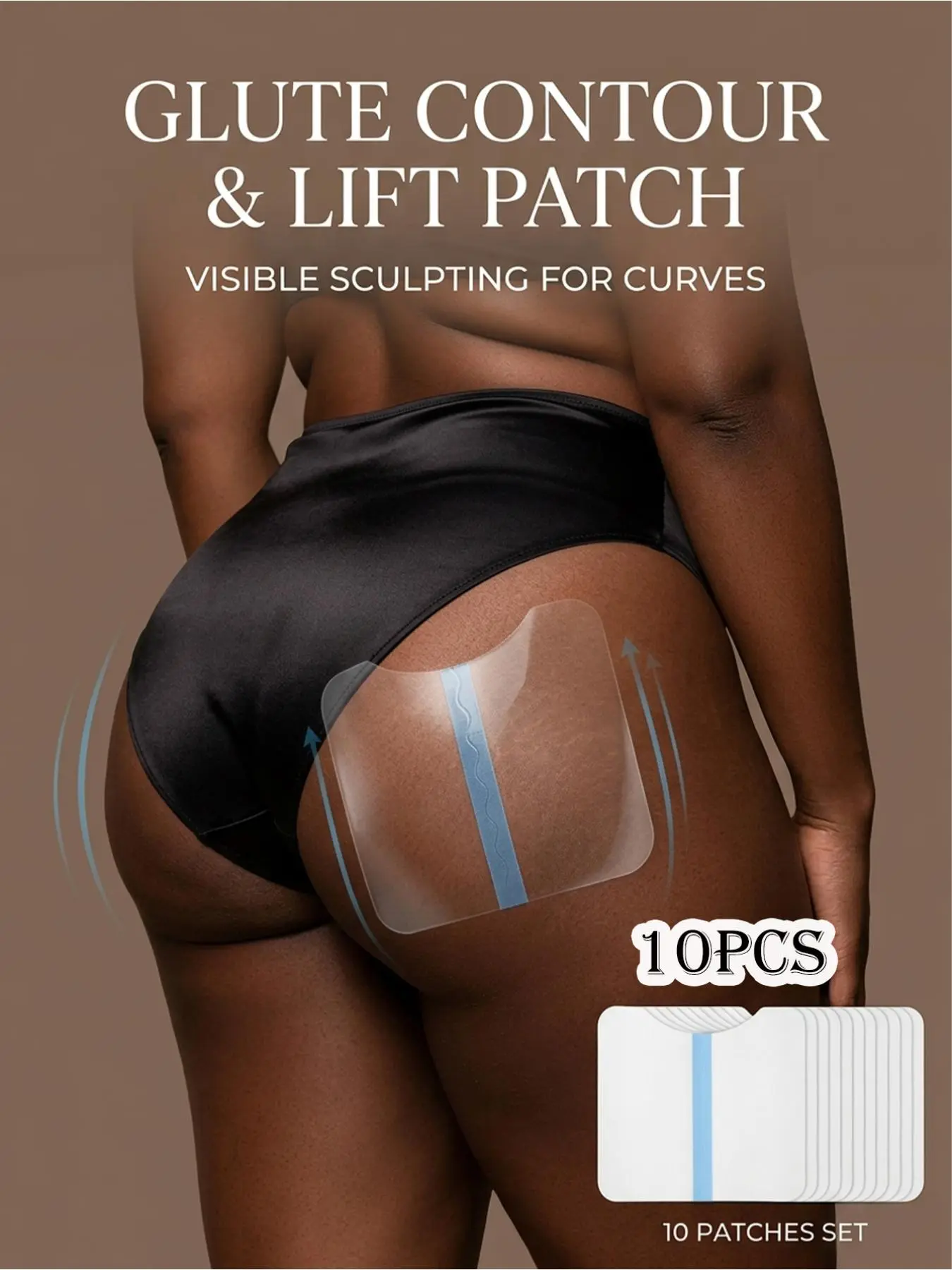 10 pieces of women's summer disposable buttock-raising pads, invisible buttock-raising pads, designed to create a plump and lifted buttocks, prevent the buttocks from sagging, and provide a firm and shaped buttock-raising invisible patches.