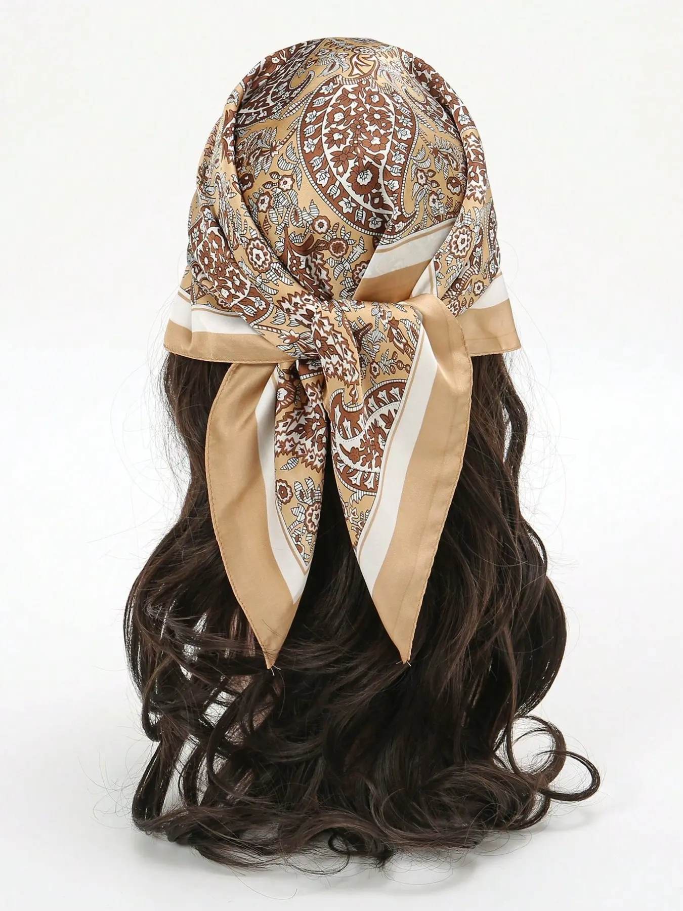 Women's Luxurious Elegant Fashion Floral Print Scarf, Headscarf, Tie Wrap, Decorative Silk Scarf, Stylish Accessory for All Seasons