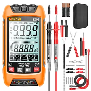 2026 ANENG Digital Multimeter Smart Testers TRMS 9999 Counts Anti-Burning Ohm Amp Volt Meter Measures NCV,AC/DC Current/Voltage,Resistance,Continuity,Capacitance,diodes,Auto-ranging Electrical Tools