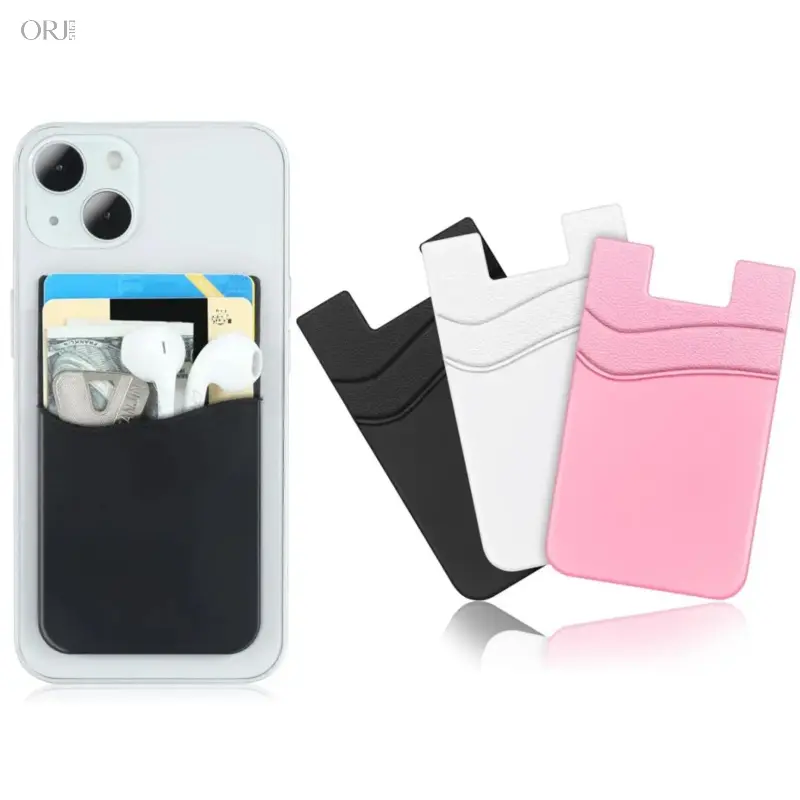 2026 Double Layers Silicone Phone Back Card Holder, Portable Adhesive Smartphone Card Storage Pocket, Durable Self-Stick Credit ID Card Sleeve Wallet, Universal Cellphone Card Cover Pocket Accessory For Men Women Daily Tra,Chris,H,fidget,spinner,,fas,bag,