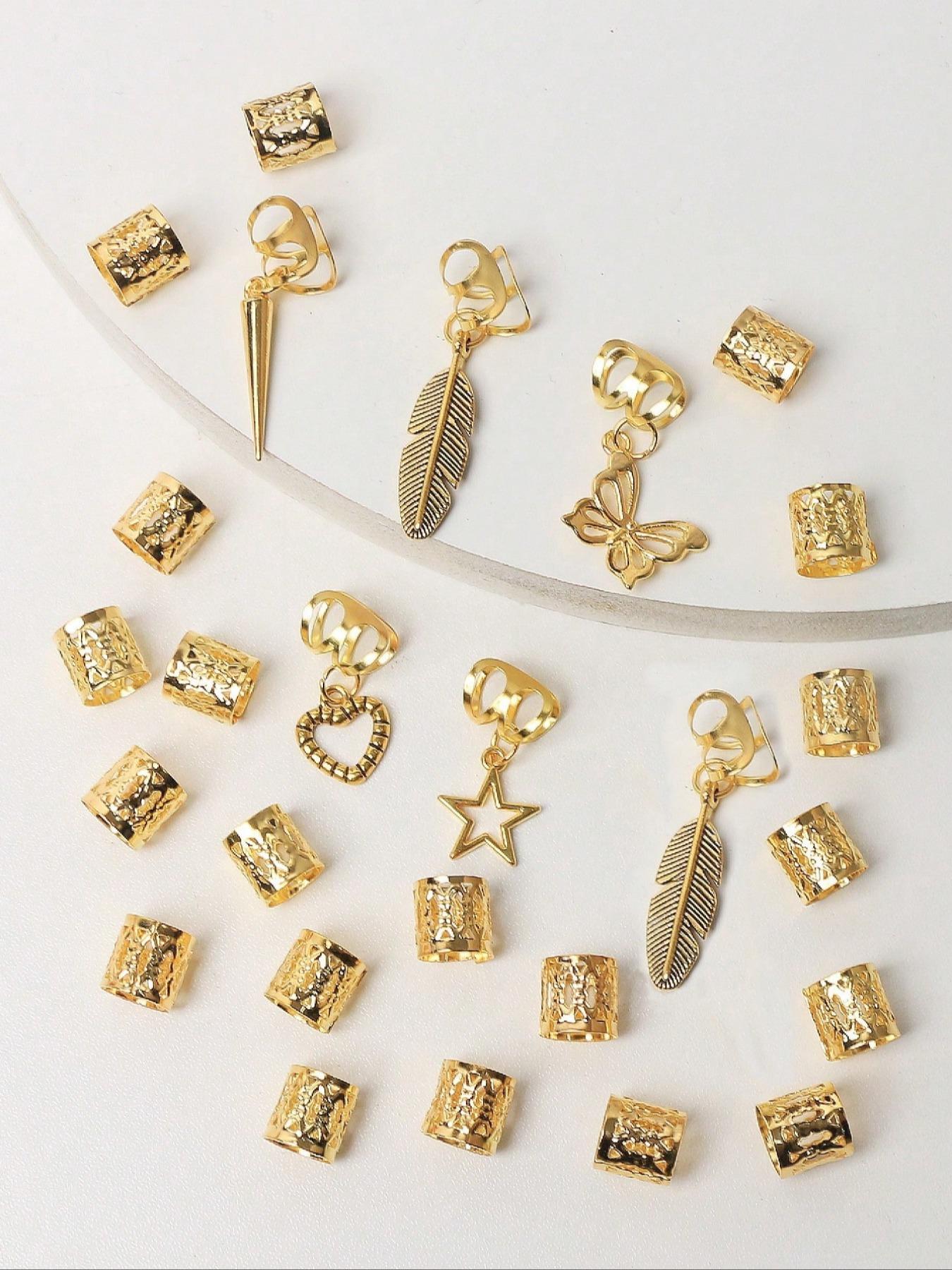 Summer 2024 Mixed Style Butterfly & Heart & Leaf Decor Hair Ring, 26 Counts Fashion Hair Accessories for Women & Girls, Simple Trendy Hairwear for Daily Used Braid Hairstyles