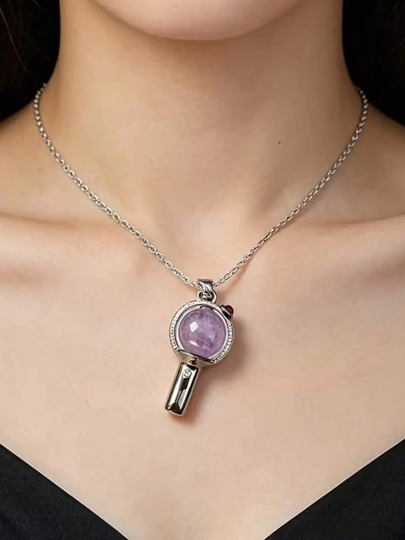 Army Bomb Necklace, High-Quality Fan Support Accessory, Ladies' Clavicle Chain Ax004, Retro Tie Dye Style, All Seasons Wear