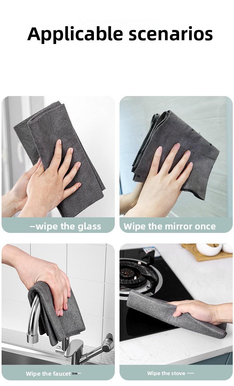 Magic Microfiber Cleaning Cloth, Streak-Free & Lint-Free for Glass, Mirror & Window, No Watermark, Reusable Washable Towel for Household Chores, Kitchen, Bathroom & Furniture Dusting & Polishing