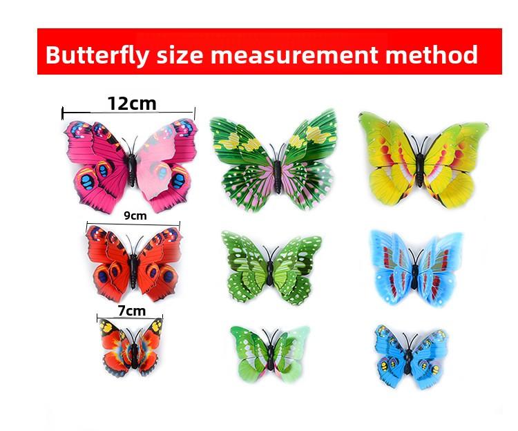 New artificial butterfly crafts, double-layer waterproof, with insertable rods, artificial butterflies for outdoor decoration, pack of 10