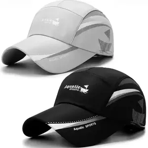 2-Pack Quick Dry Baseball Caps for Men & Women, Breathable Trucker Hats with Nautical Sailboat Print, Lightweight Sun Protection, Perfect for Fishing, Hiking, Running, Outdoor Sports, Beach & Everyday Wear