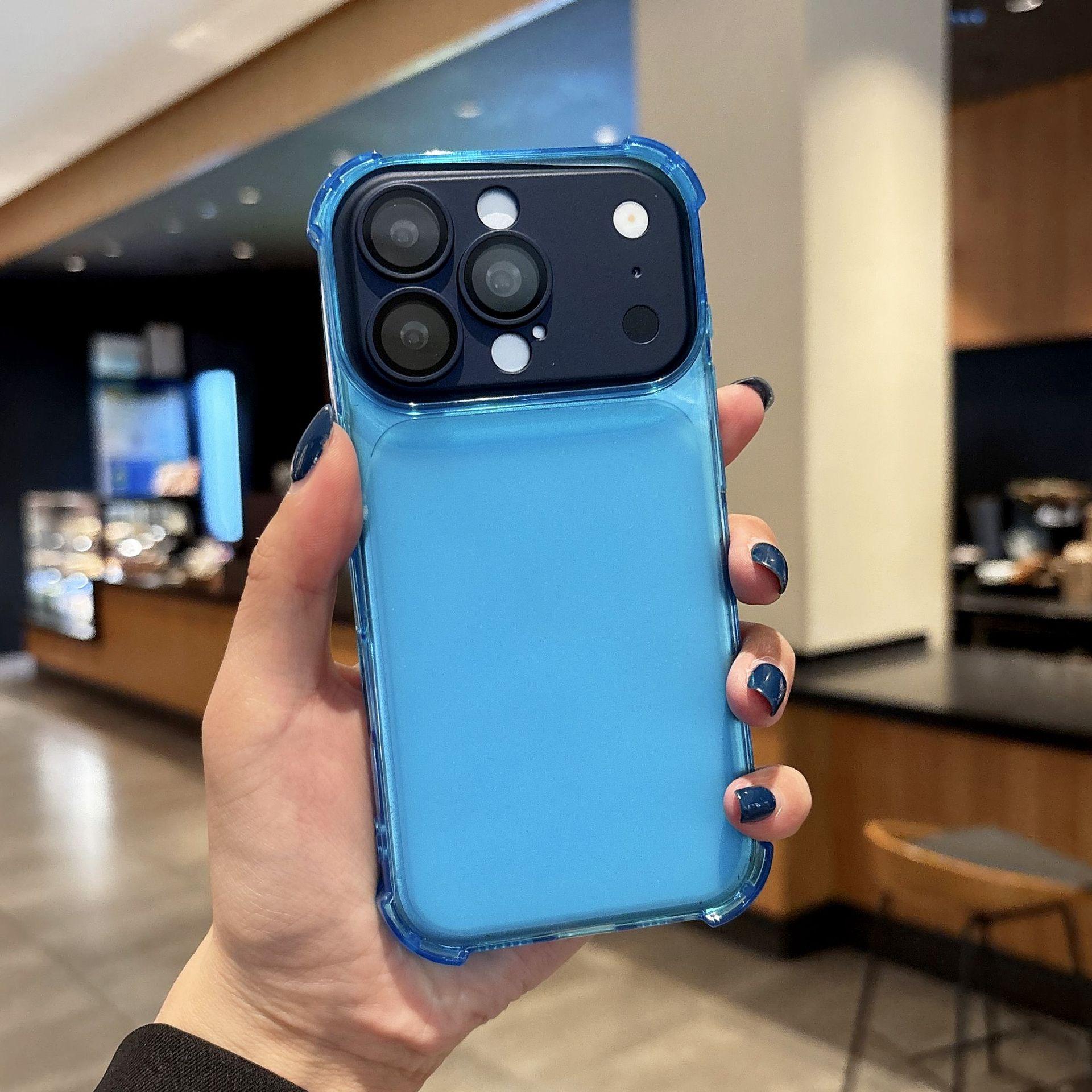 Four-corner anti-drop detachable lens case that instantly transforms into a 17-inch one, suitable for iPhone 17/16/15/14/13, shockproof and anti-drop full-coverage protective case with large viewing window