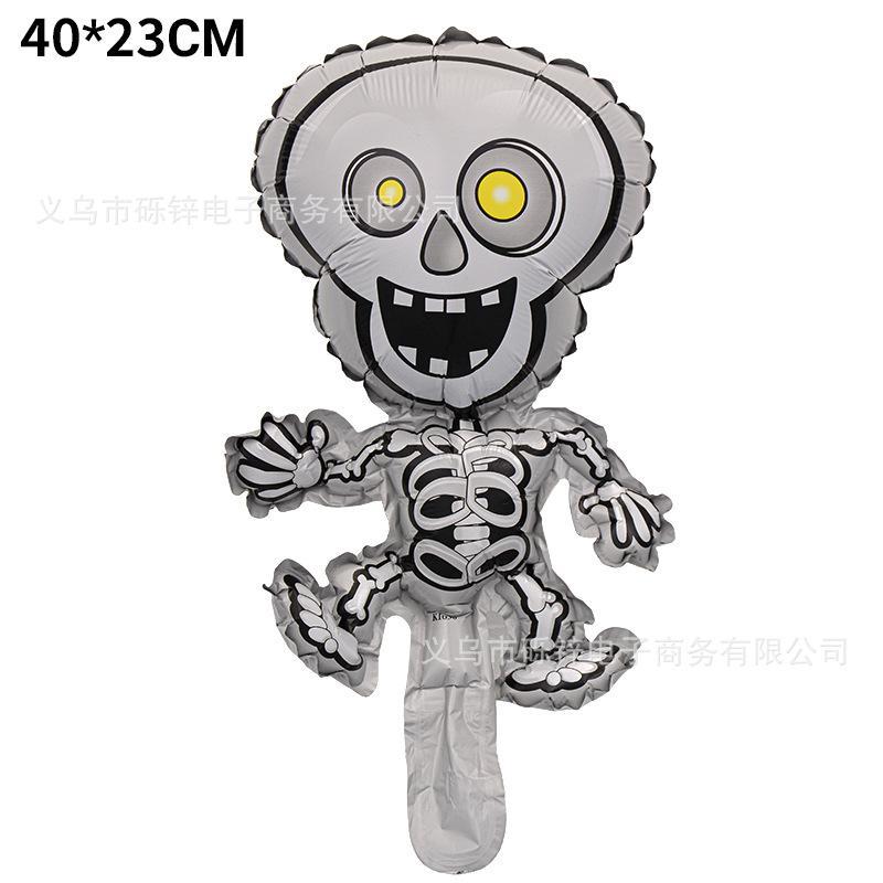 25Pcs Mini Halloween Pumpkin Ghost Foil Balloons Bat Skull Pumpkin Air Globos Kids Toys Horror Halloween Night Party Decorations