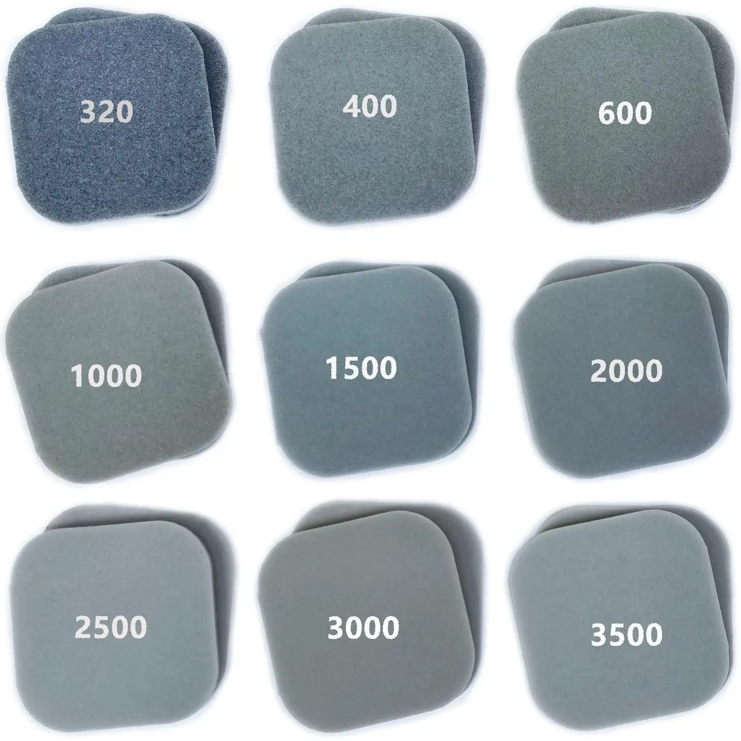 27 count Sanding Sponge Soft  Sanding Pads,Sand Paper, Mesh Sanding Polishing Pads for Craft Polishing Repairing, 2" x 2" Sanding Blocks, 9 Kinds Grit from 320 to 3500