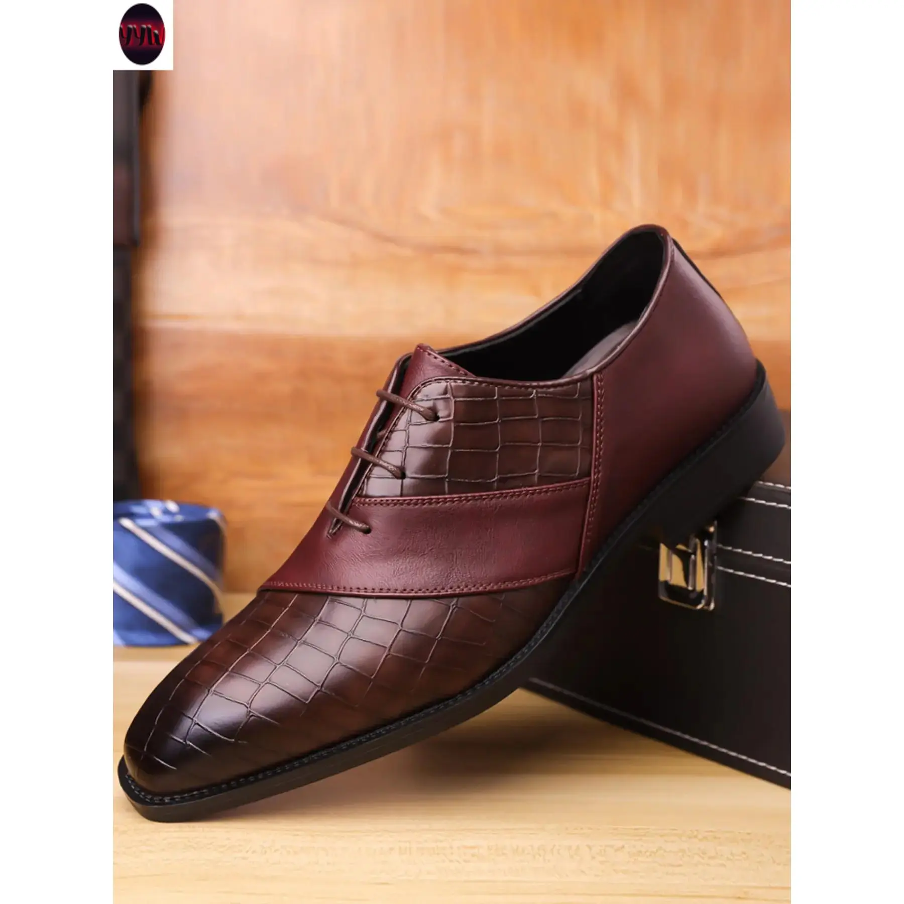 YYW1 Men's Formal Oxford Shoes,-Quality Leather, PU Leather Shoes, Anti-Durable Rubber Sole, Comfortable Dress Shoes, Business Office Shoes, Business Style Footwear, Ideal Weddings, Office, Parties, Daily Wear