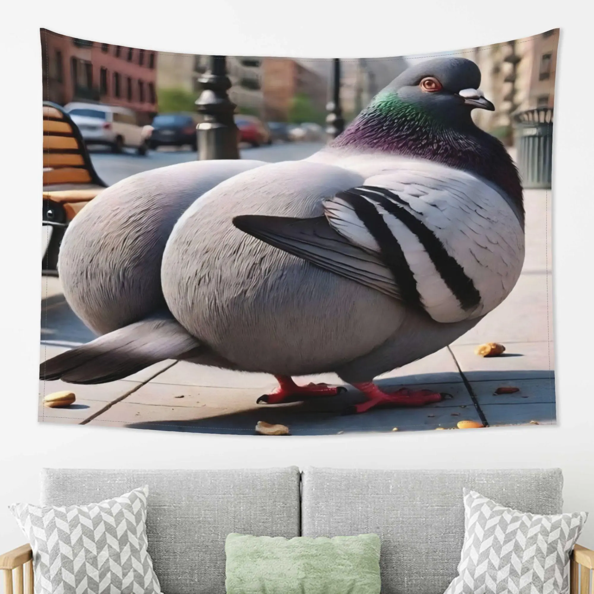 Whimsical and Mischievous Chubby Pigeon, Inspirationally Designed Tapestry, Suitable for All Kinds of Holidays, the Perfect Tapestry Gift, Living Room, Bedroom, Office, Home Decor Wall Tapestry/room Decor/party Decor Wall Hanging