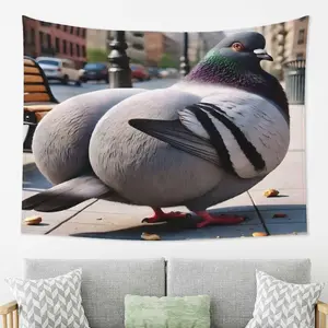 Whimsical and Mischievous Chubby Pigeon, Inspirationally Designed Tapestry, Suitable for All Kinds of Holidays, the Perfect Tapestry Gift, Living Room, Bedroom, Office, Home Decor Wall Tapestry/room Decor/party Decor Wall Hanging