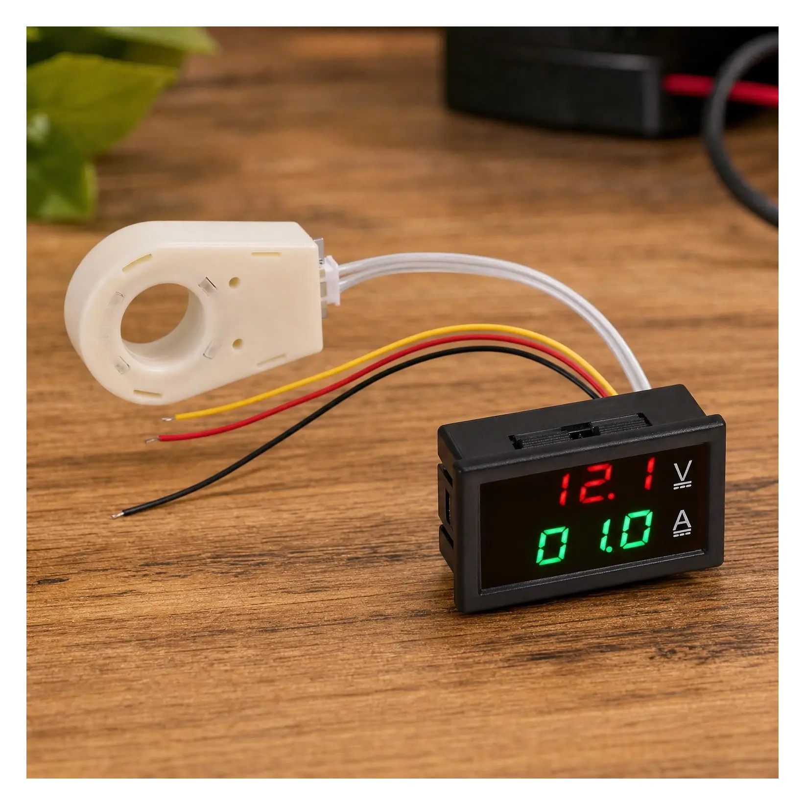DC 5-100V 100A Volt Amp Meter with Hall Effect Current Sensor, Dual Display Bright LED, No Shunt Required – Ideal for Battery, RV & Solar ApplicationsGift