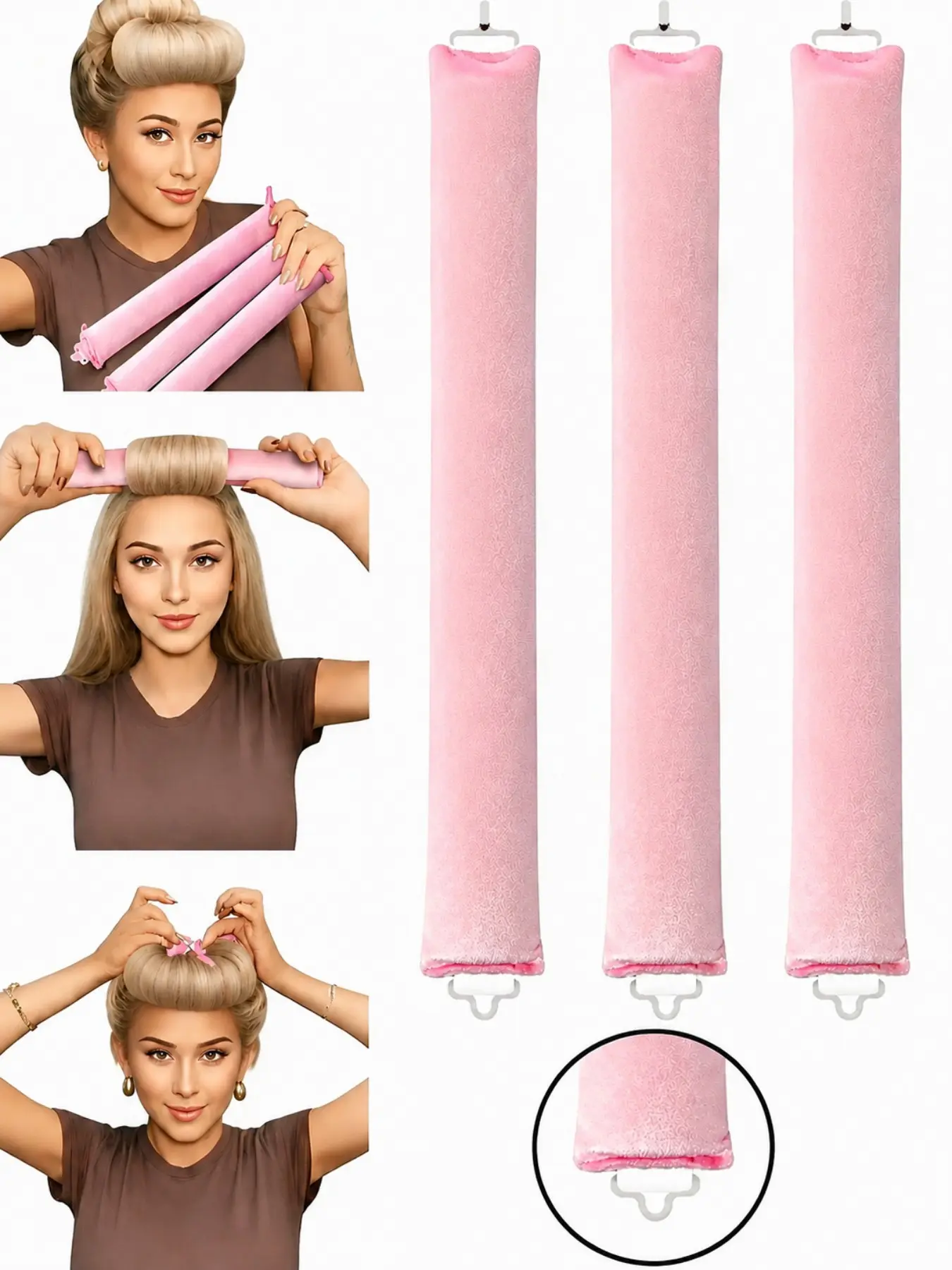 Fashion Hook-Style Lazy Hair Curler, Large Wave Hair Styler, Rubber Hair Curler, Sleep Hair Curler, No Heat, No Charging, Natural Hair Curler