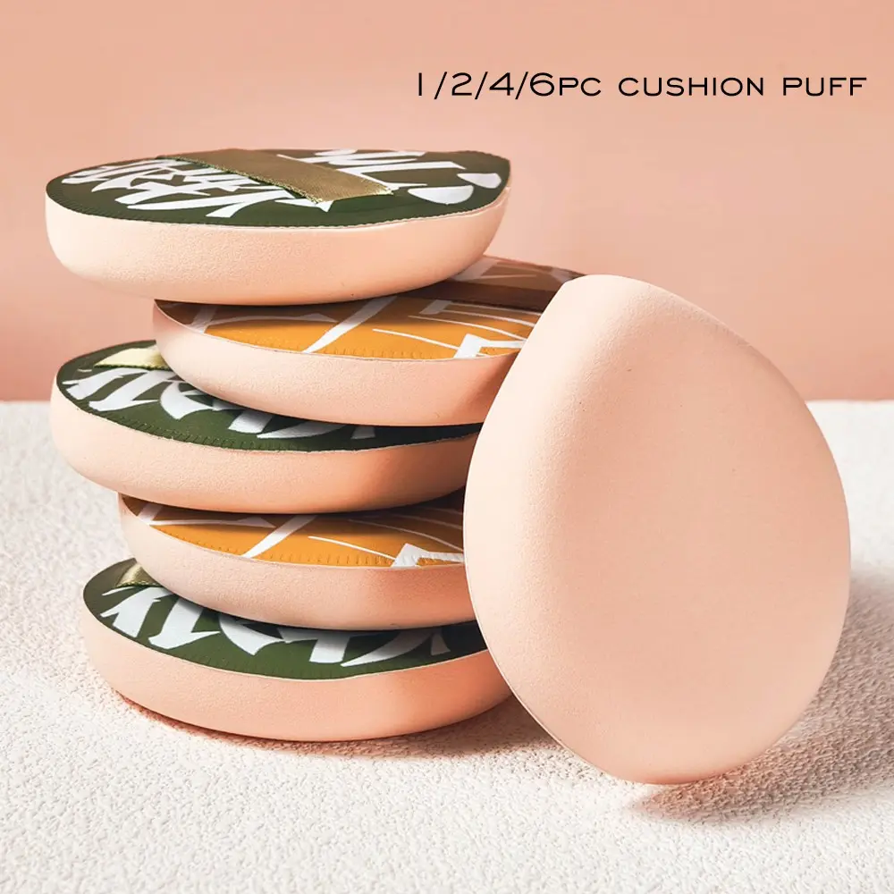 1/2/4/6pcs Skin friendly Makeup Puff, Soft Air Cushion Puff Sponge, Makeup Sponges, Suitable for Face, Foundation and Concealer Blending Tool, Multi-Functional Dry/Wet Use