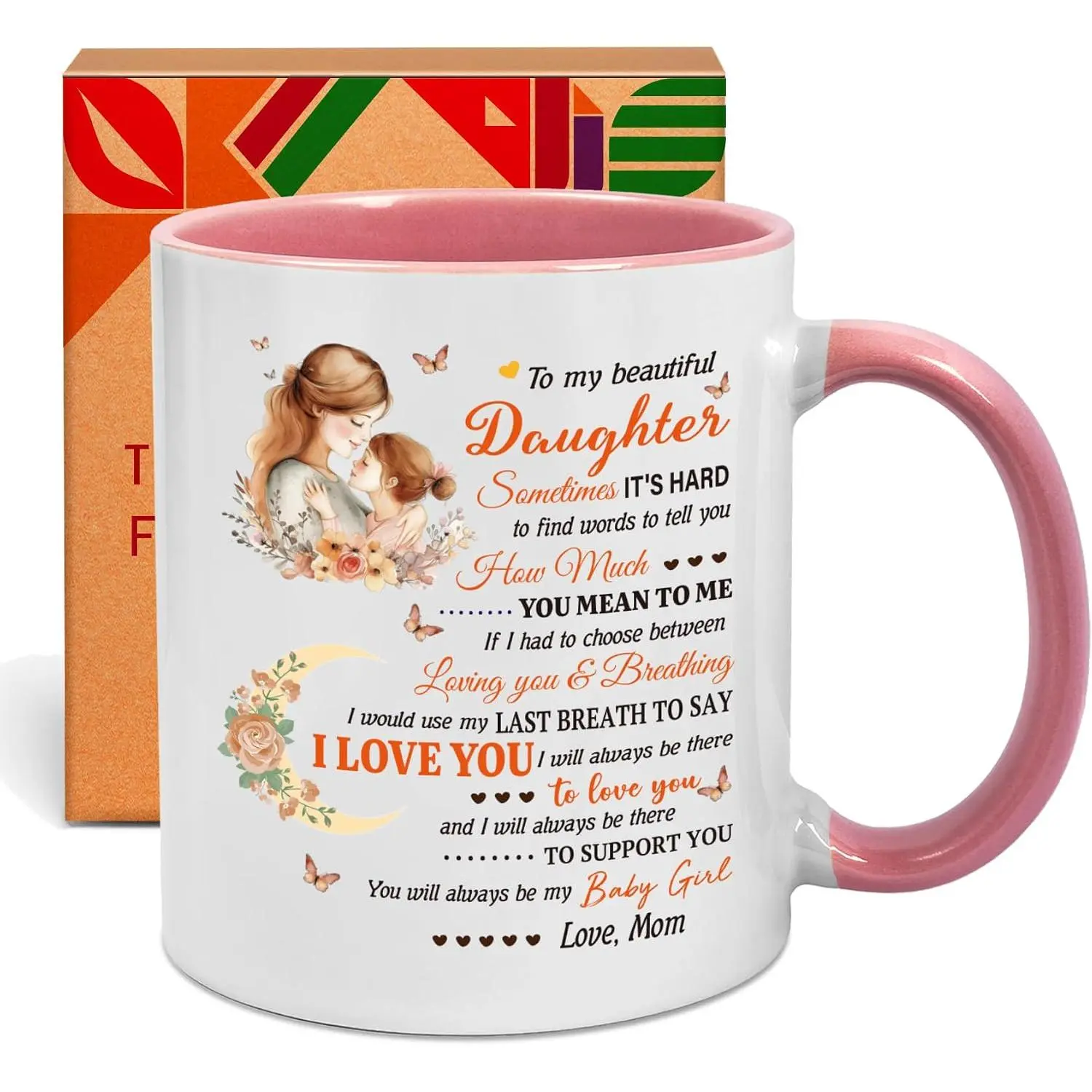 Daughter Gifts from Mom - To My Daughter Coffee Mug - Mother's Day, Birthday, Christmas   Daughters, Novelty Ceramic Coffee Mug 11 oz -61