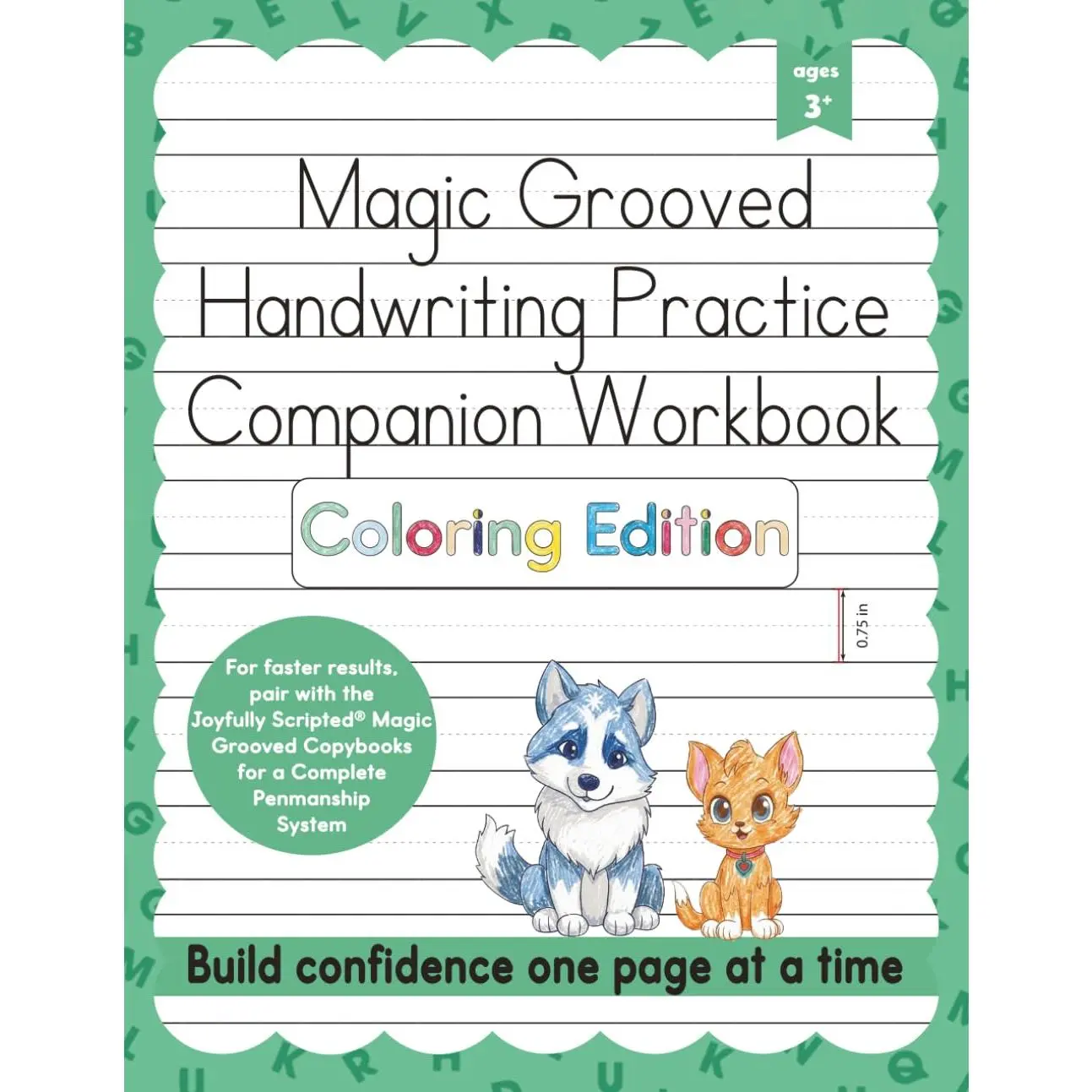 Magic Grooved Handwriting Practice Companion Workbook Coloring Edition: Writing Fun for   3-5, 6-8+, Letters, Alphabet, Numbers, Math, ... Spelling, Words, & Blank Tracing Pages - Paperback