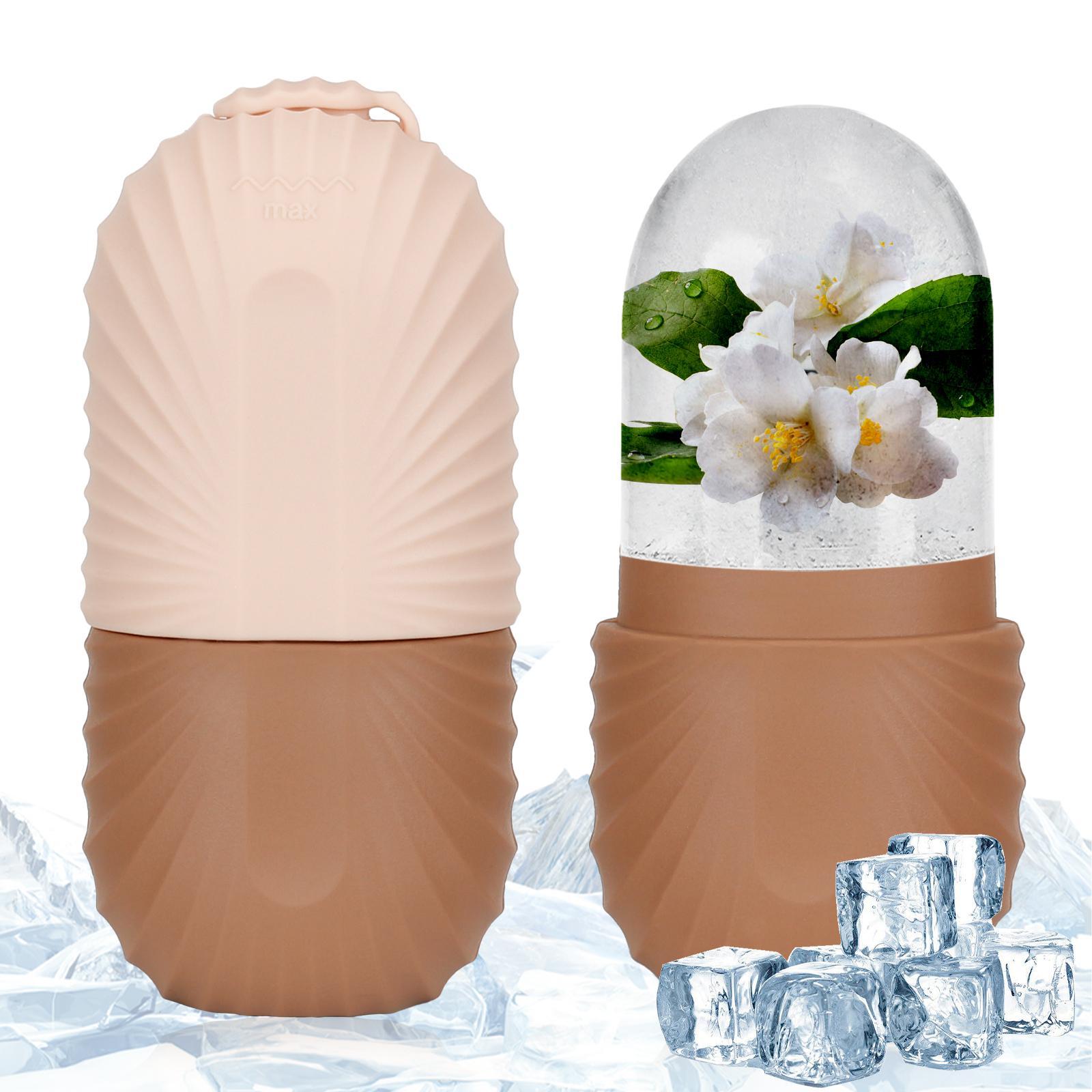 Ice Face Roller, 1 Count Reusable Silicone Ice Face Cube Massager, Facial Beauty Roller Soothing Skincare Tool for Facial Care, Facial Cleansing Instrument, Facial Beauty Massagers #GLOBAL PICKS