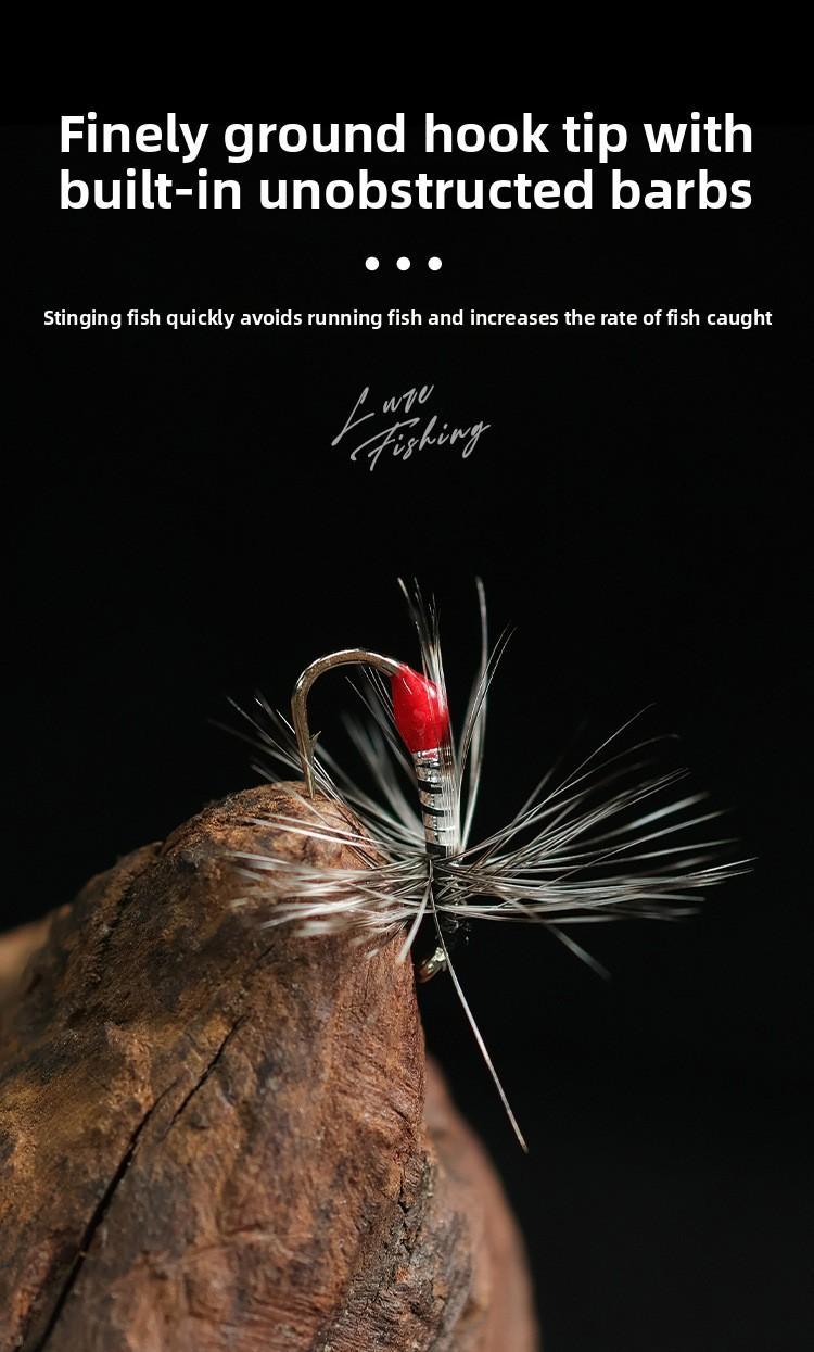 50pcs Bionic Micro Fly Fishing Flies | Angola Blood Ant & Poison Mosquito Stream Lures