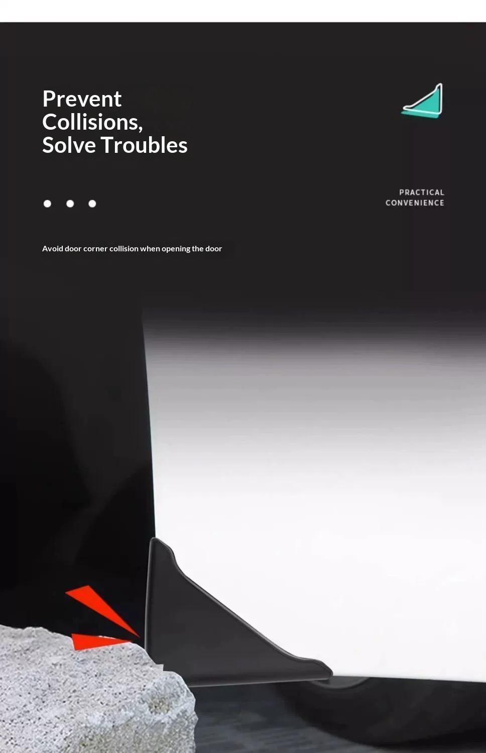 Car door anti-collision corner protector, door edge anti-scratch strip, anti-scratch anti-collision sticker, exterior modification creative corner protector