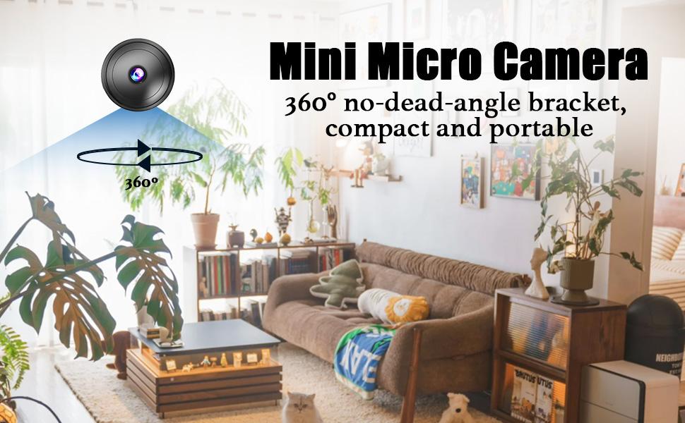 Hidden Camera with Audio/Video Mini Small Spy Cameras for Home Indoor Use Cam Night Vision and Motion Detection Baby Monitor Wireless Outdoor Nanny espias ocultas 360 °     WiFi Security Secret 2 clock wifi micro bedroom pequeñas surveillance