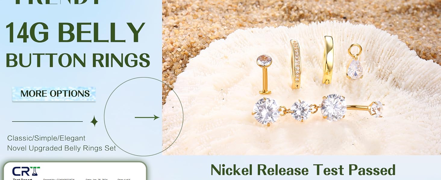 LOLIAS 5pcs Gold Belly Button Ring - 14G Surgical Stainless Steel Belly Rings Hypoallergenic Clicker Belly Button Piercings for Women CZ Dangle Belly Button Rings Navel Piercing Pack Silver/Gold LOLIAS 5pcs Gold Belly Button Ring - 14G Surgical Stainless Steel Belly Rings Hypoallergenic Clicker Belly Button Piercings for Women CZ Dangle Belly Button Rings Navel Piercing Pack Silver/Gold