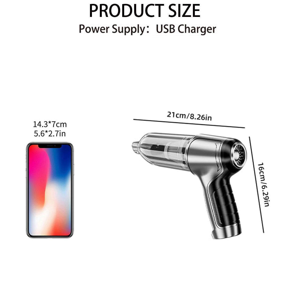 Portable Handheld Vacuum Cleaner, Rechargeable Cordless Car Vacuum Cleaner, Multifunctional Cleaning Tool for Pet Keyboard Car Office & Home