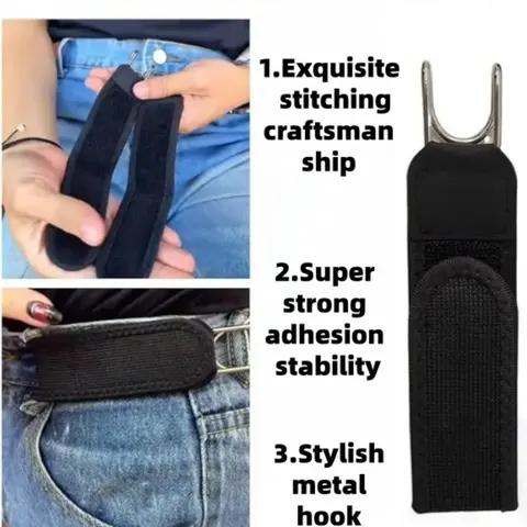 Adjustable Hook Belt with Velcro, Unisex Belt for Casual Use, Convenient and Easy to Wear, Casual Web Belt, Adjustable Belts, Casual Style Belts, Casual Waist Belt