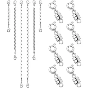 Necklace Extender and  Necklace Clasp,  Clasps for Bracelet Extenders Sliver Chain Extension for  Repair Kit