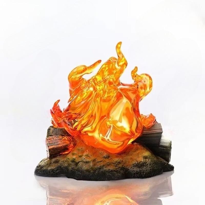 Calcifer Figure Kawaii 12cm Pvc Action Figures With Light Model Figurine Collection Desktop Decoration Kids Toys Birthday Gifts