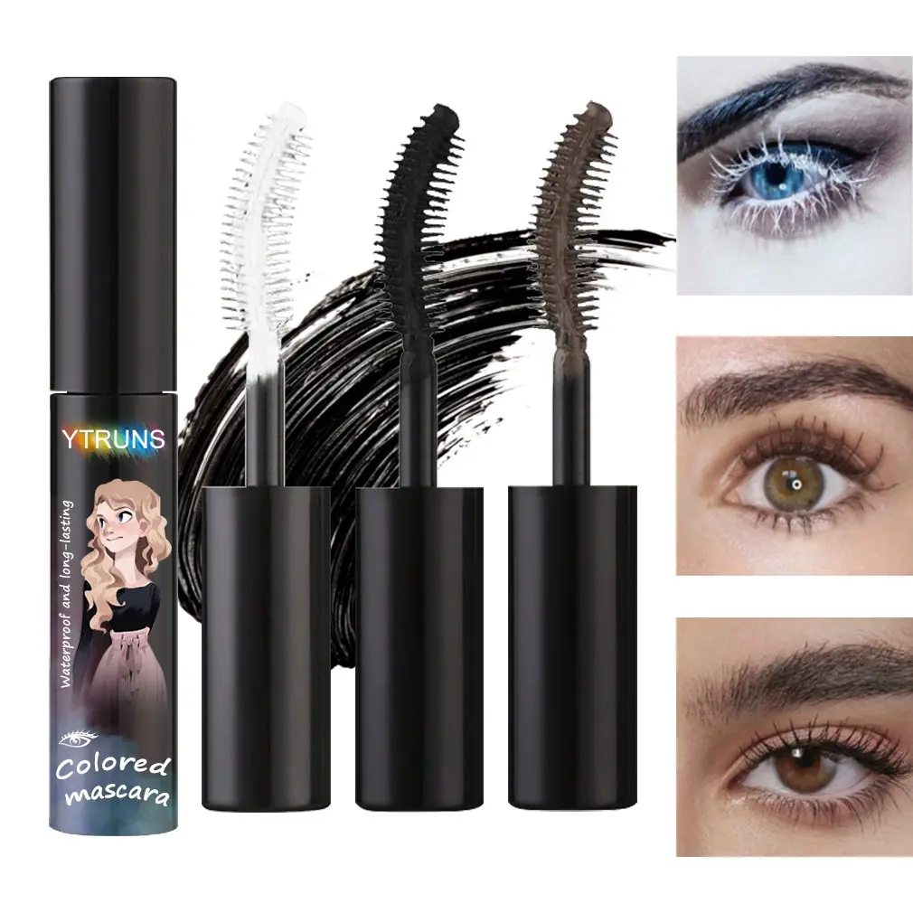 Colored Mascara, Beauty Mascara, Waterproof Long Lasting Smudge Proof Lash Makeup, High Pigment Color Mascara for Vivid Pink Eye Look, Quick Dry Eye Makeup Mascara for Daily Wear, Party, Stage, Festival, Cosplay and Photo Looks