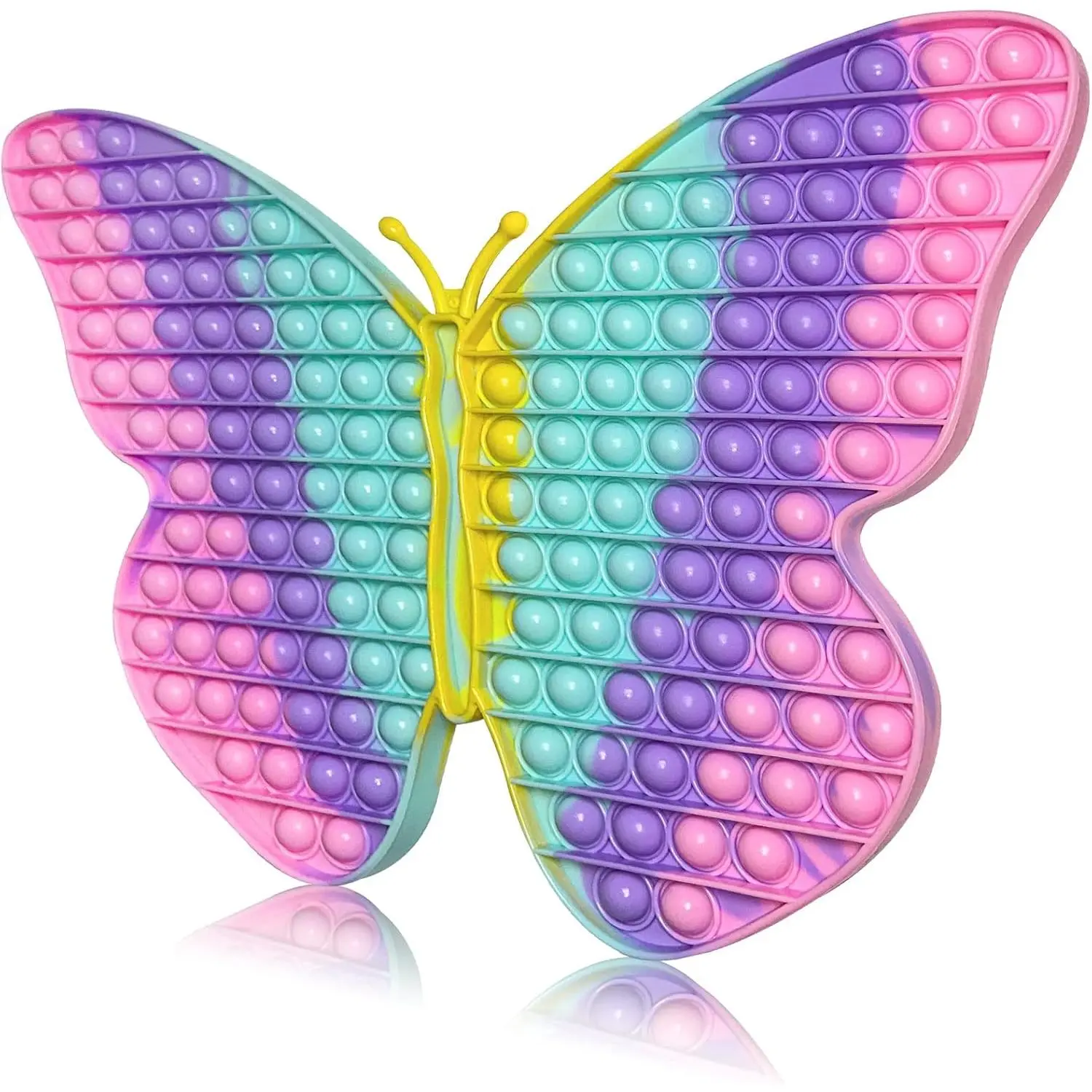 Jumbo Butterfly Pop for Teens Kids Girls, 15.75 Inch 162 Bubbles Extra Large Pop Fidget Toys, Giant Butterfly Toy, Huge Jumbo Pop Fidget Toy Stress Reliever, Women Girl Gift Christmasfidget toys