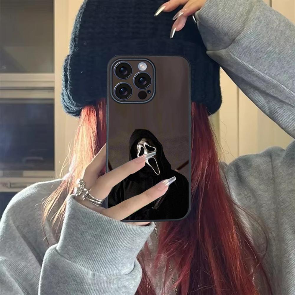 G-Ghostface H-Horror Scream Art Phone Case For iPhone 17 16 15 14 13 12 11 X Plus/Air/Pro Max/Pro TPU Soft to Skin-friendly case Shockproof Cellphone Shockproof Protector Smartphone Protection screen protector Cover Protective Casing