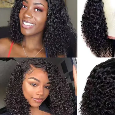 Glue-Free Synthetic Wig, Wet Waves 6x4, Women's Natural Style, Comfortable & Lightweight, Easy to Wear, Scalp-Friendly, Trimmable Hair Length